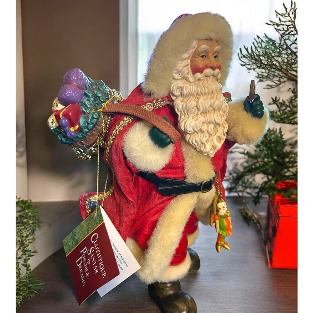Clothtique Possible Dreams Santa Figurine 713152 Santa's Winter Wanderer W/ Tag